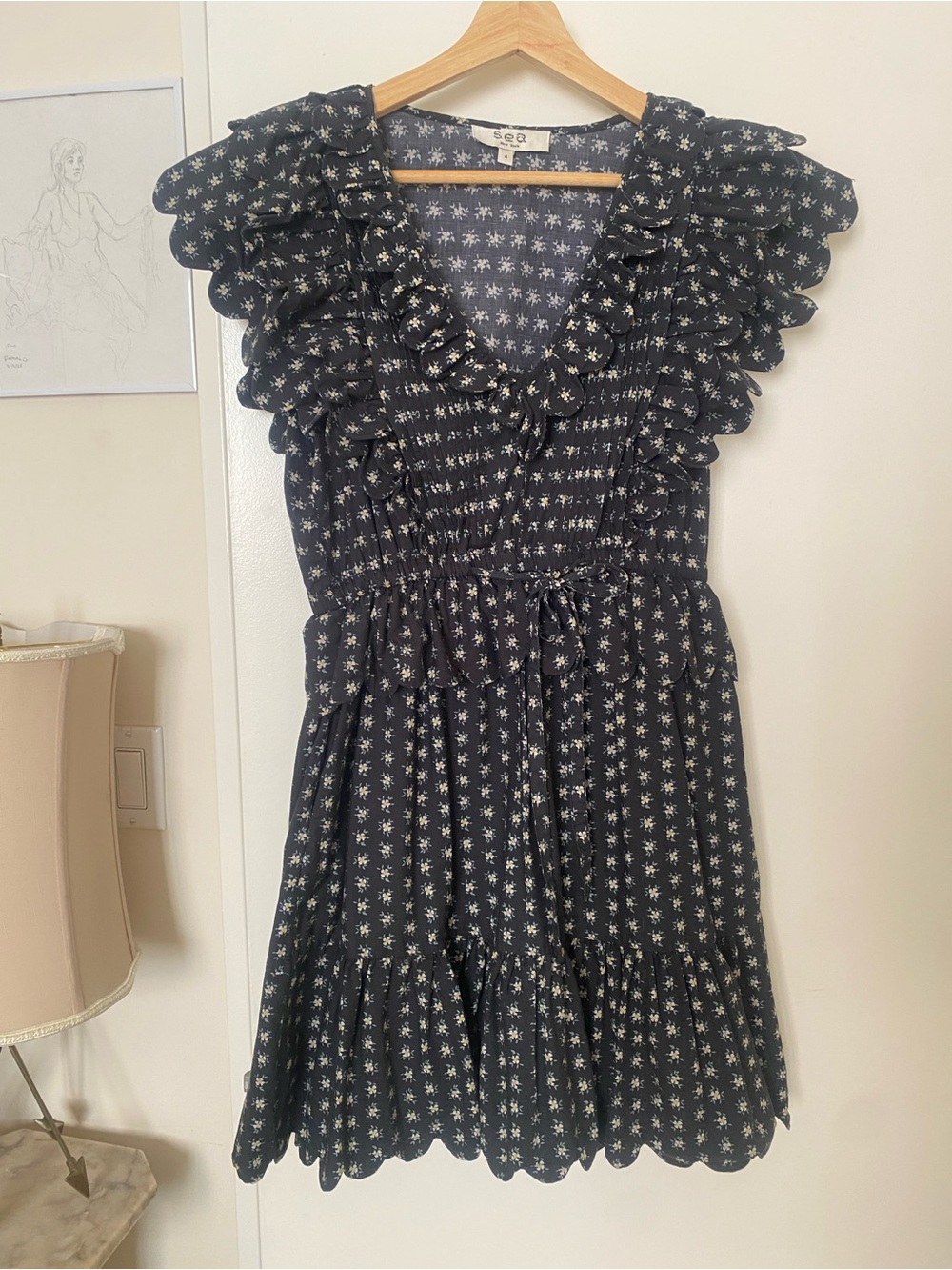 Sea New York Scalloped Floral Sundress